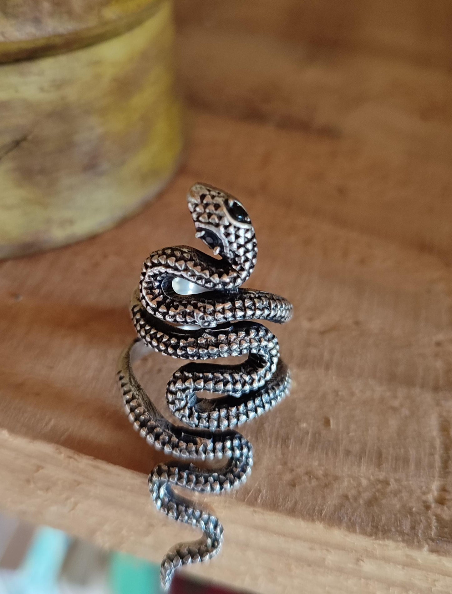 BAGUE SERPENT ARGENTEE
