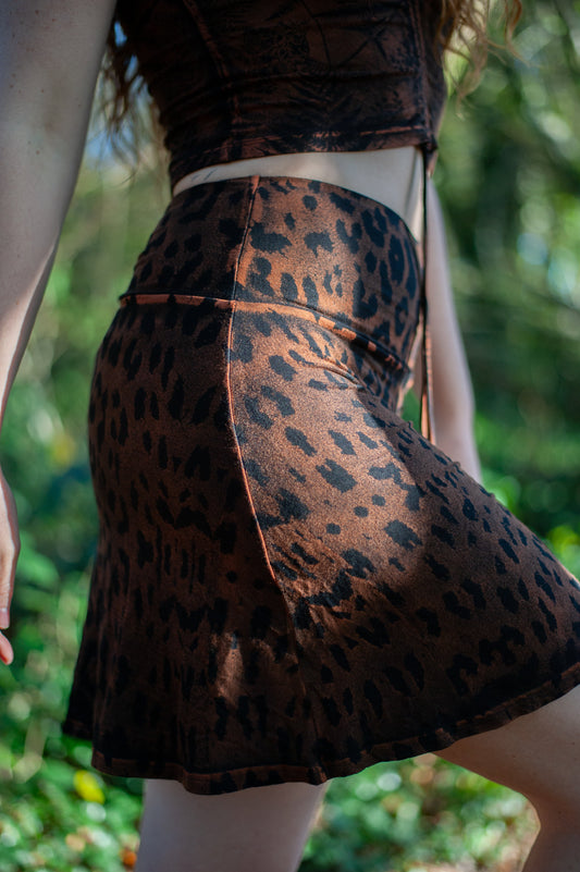 JUPE COURTE LEOPARD