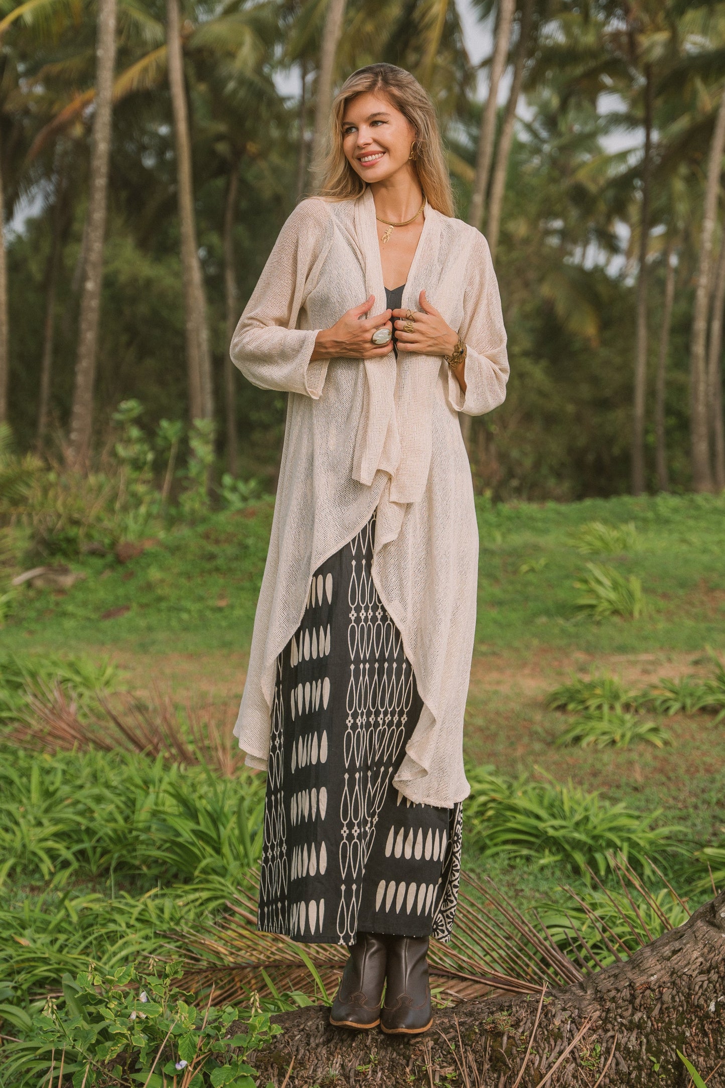 KIMONO CARDIGAN COTON UNI