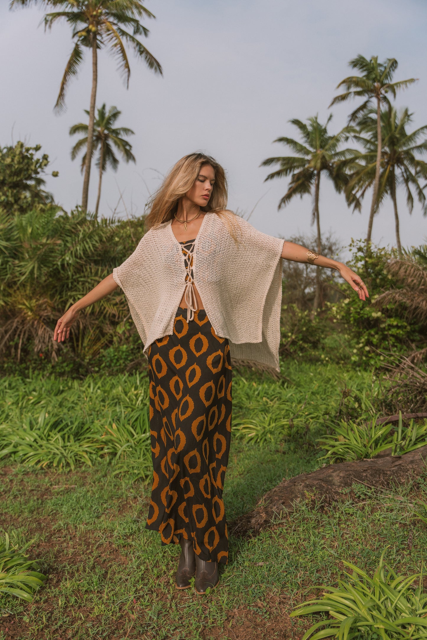 PONCHO COTON EN MAILLES