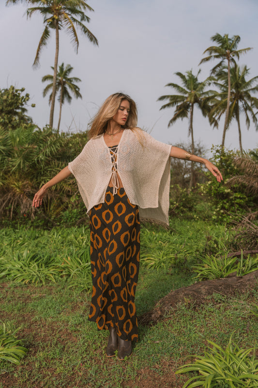 PONCHO COTON EN MAILLES