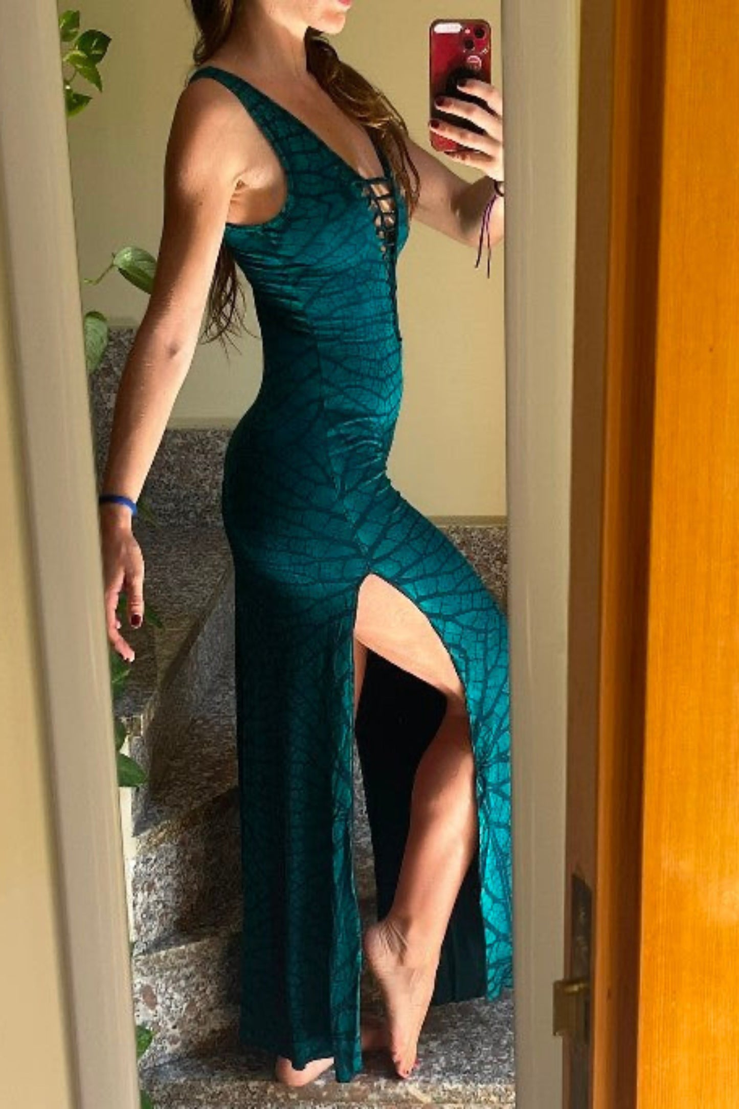 Robe longue leaf