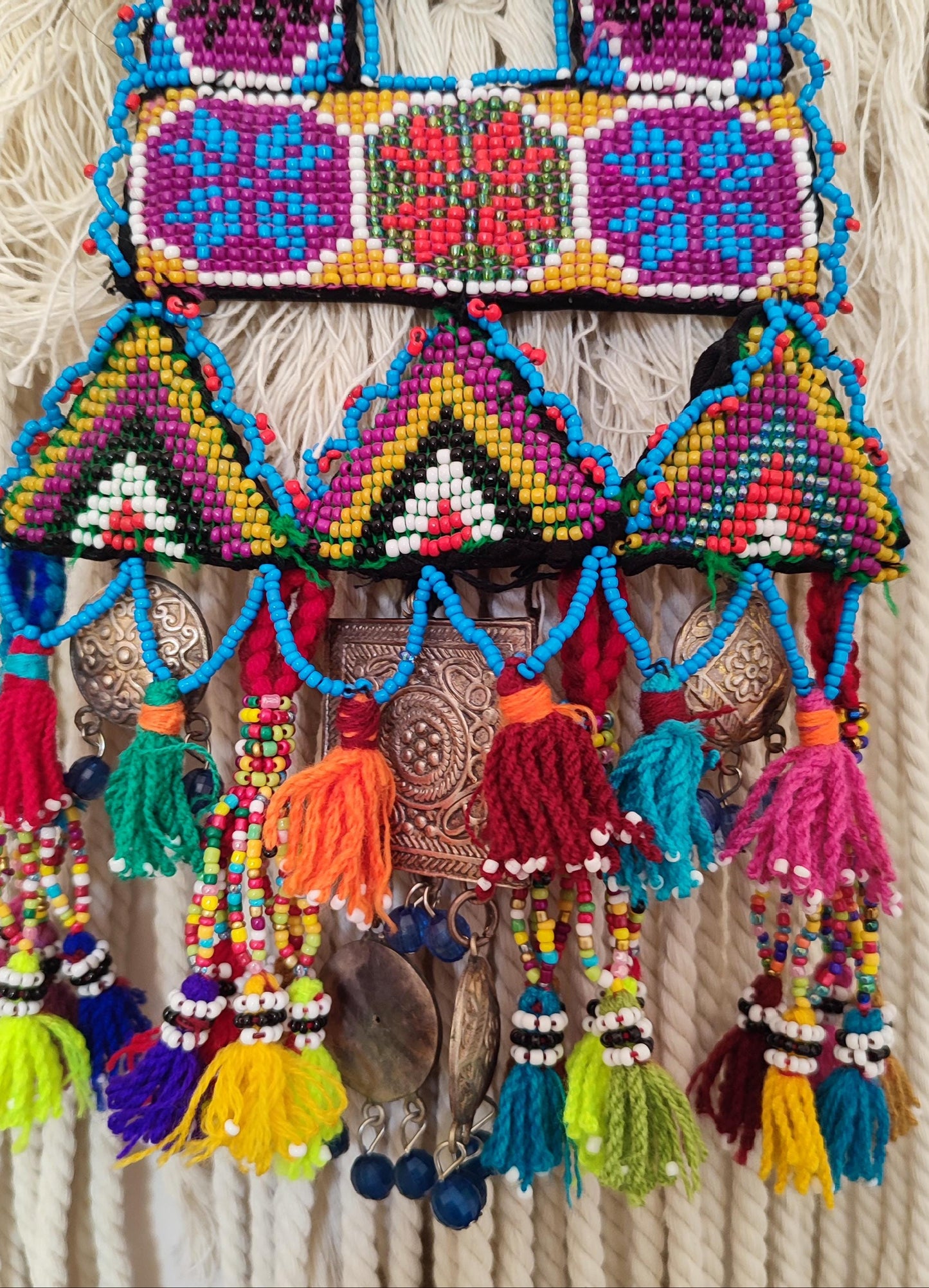 Collier ethnique coloré - collier tribal bedouin