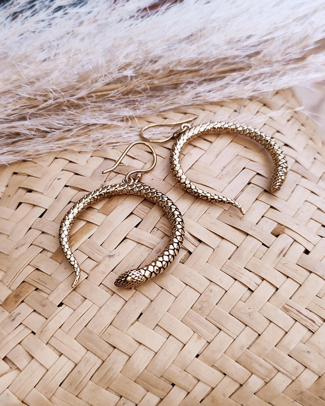 BOUCLES D' OREILLES SERPENT DOREES