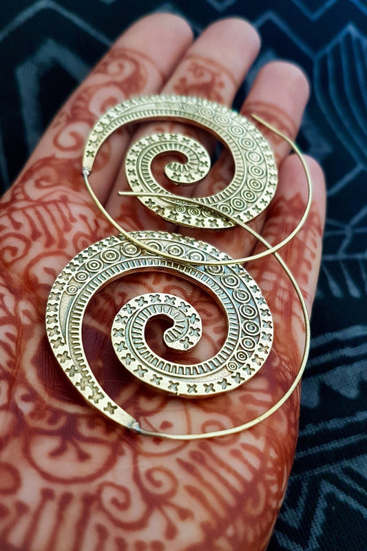 BOUCLES D OREILLES SPIRALES BOHEME