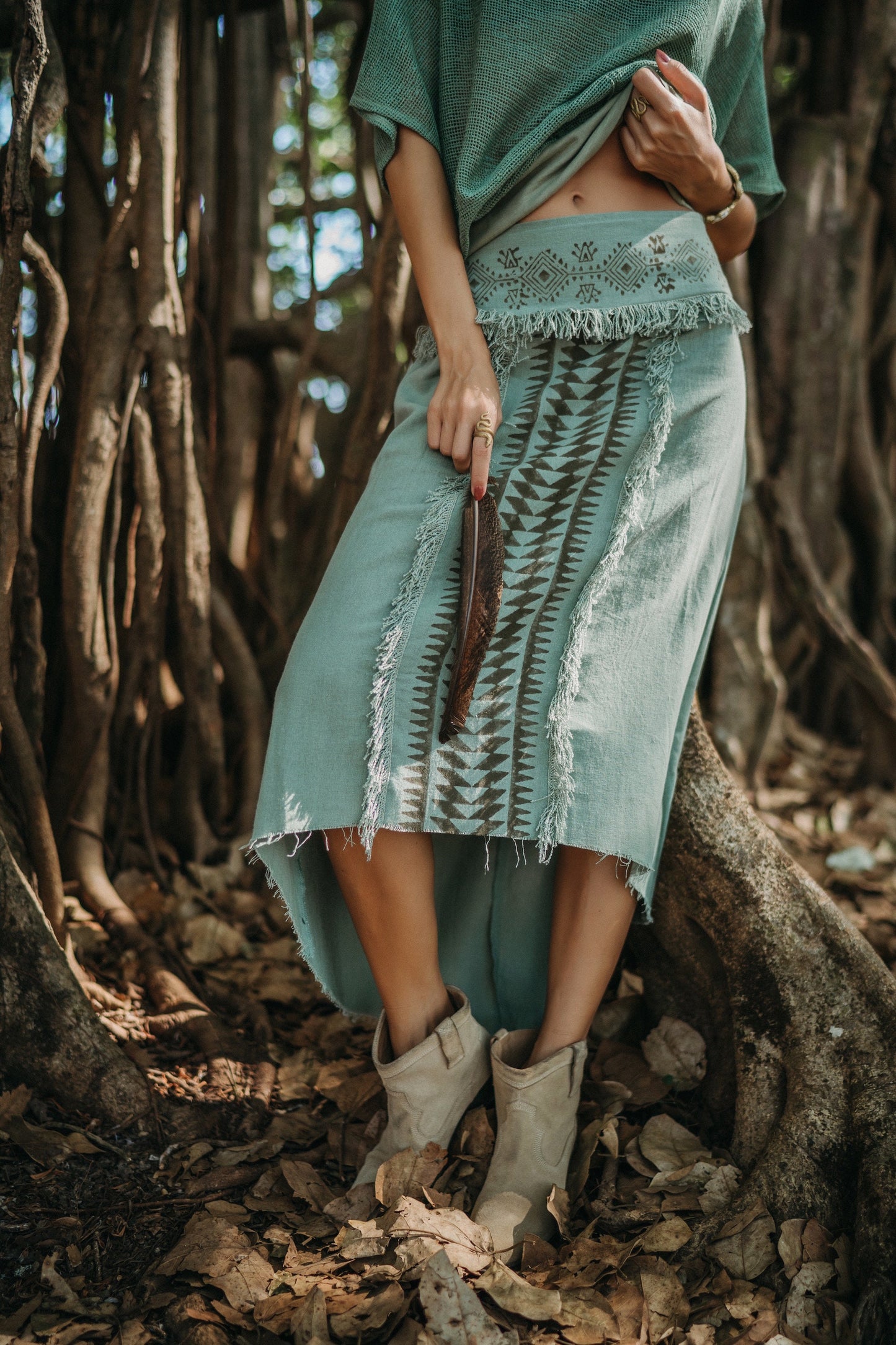 COTTON BOHO SKIRT