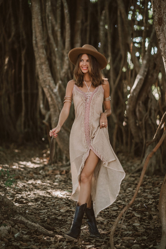 ROBE BOHEME WAKA BEIGE