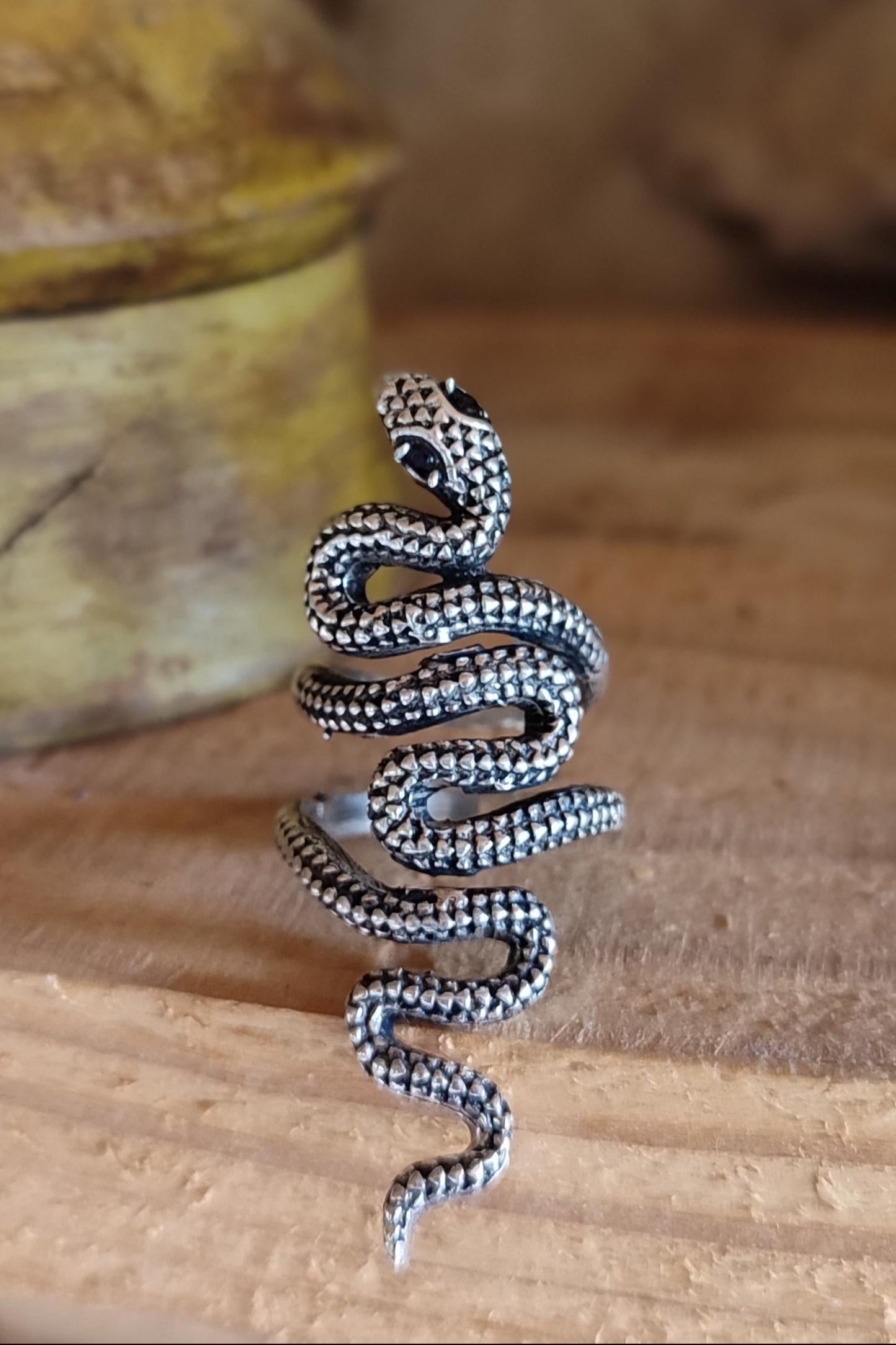 BAGUE SERPENT ARGENTEE
