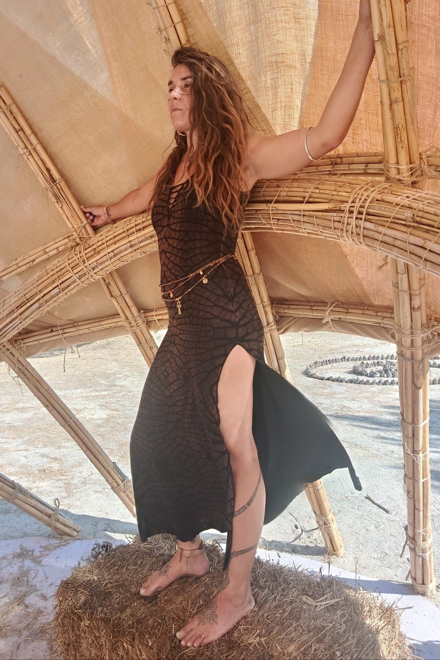 Robe longue leaf