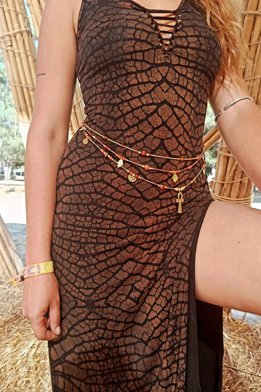 Robe longue leaf