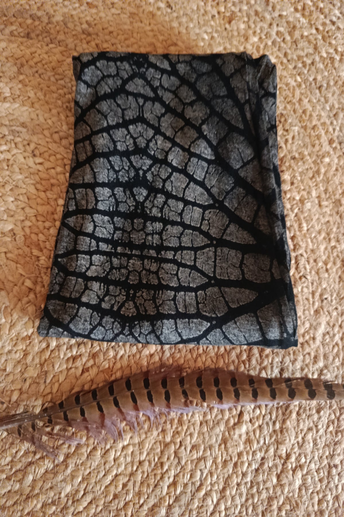 JUPE LONGUE VISCOSE GRISE LEAF