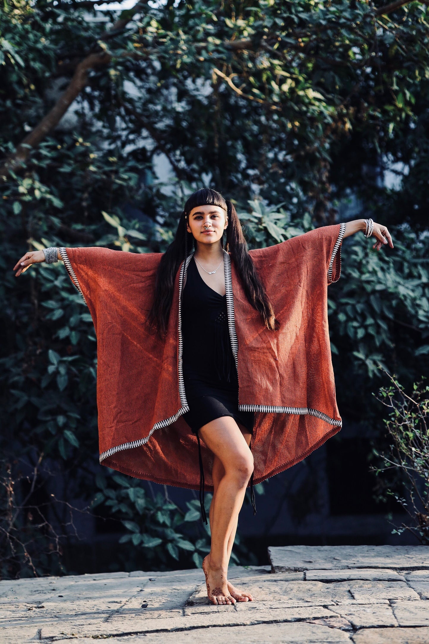 KIMONO TERRACOTA TRIBAL