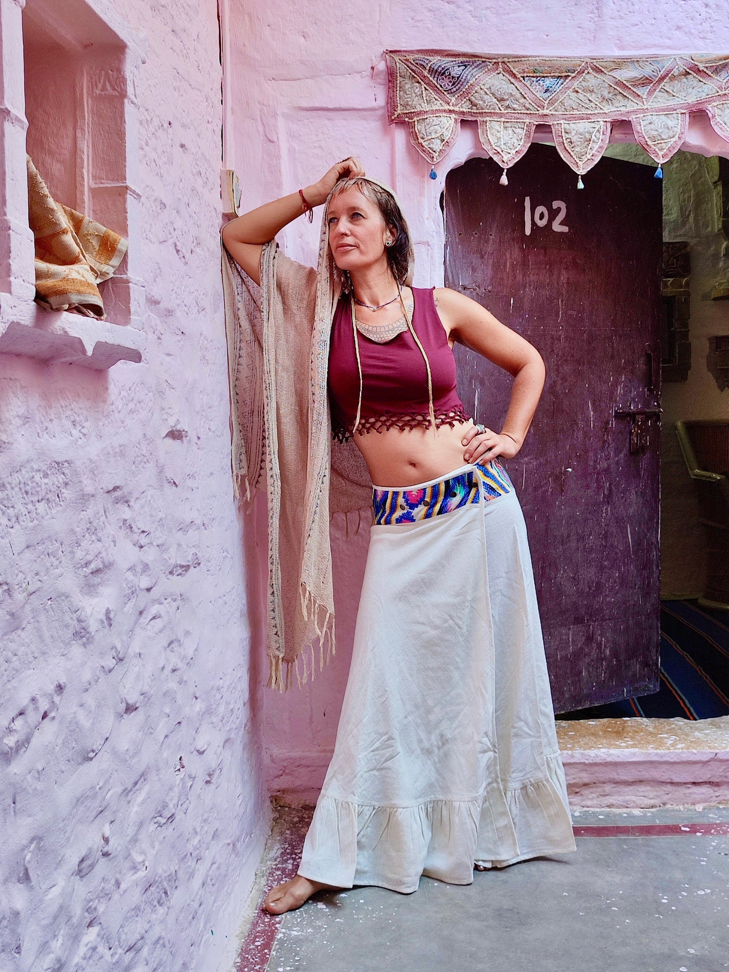 JUPE BOHO PORTEFEUILLE